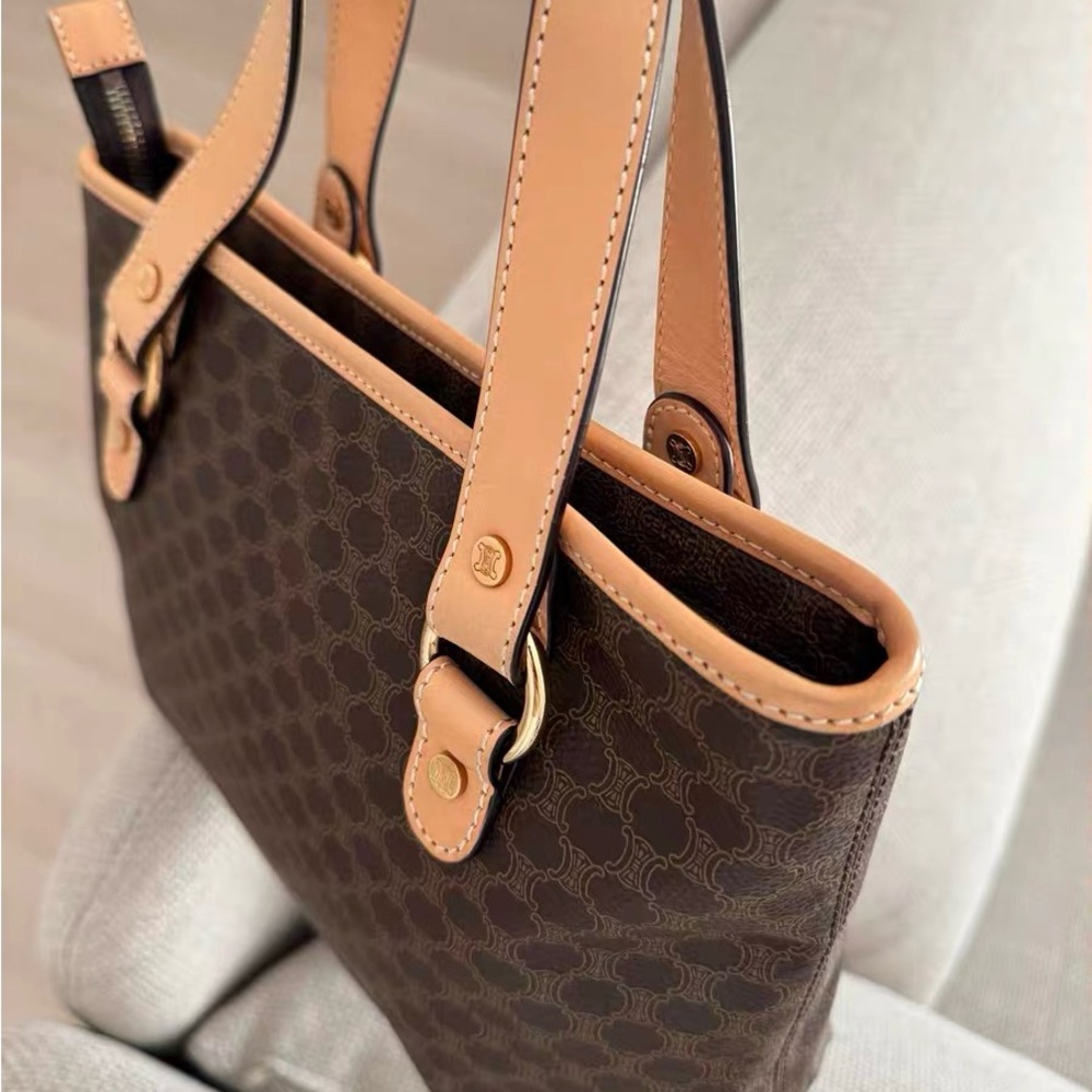 Celine Macadam Tote Bag PVC Brown – Authentic - Picture 15 of 16